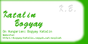 katalin bogyay business card